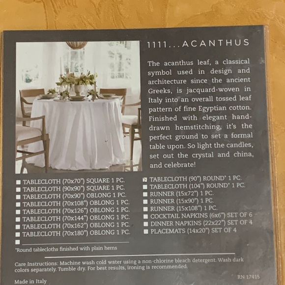 SFERRA Egyptian Cotton Tablecloth - Picture 2 of 5